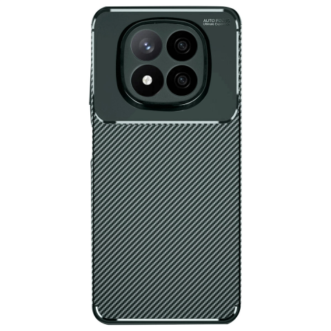 Xiaomi Redmi Note 14 Pro Plus Kılıf Auto Focus Karbon Kapak - Koyu Yeşil
