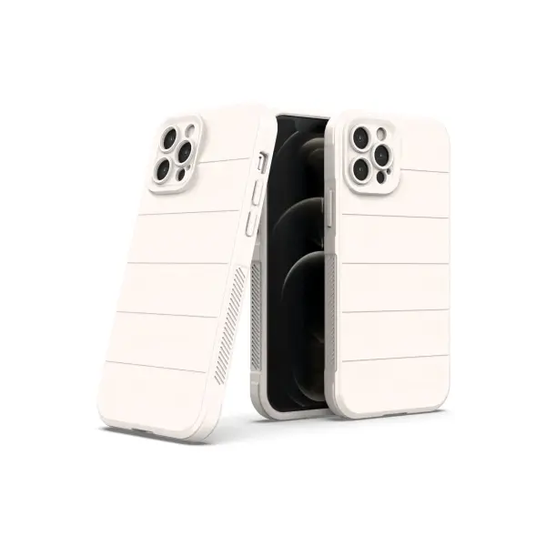 Apple iPhone 12 Pro Kılıf Optimum Silikon - Krem