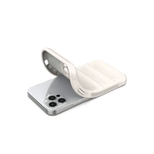 Apple iPhone 12 Pro Kılıf Optimum Silikon - Krem