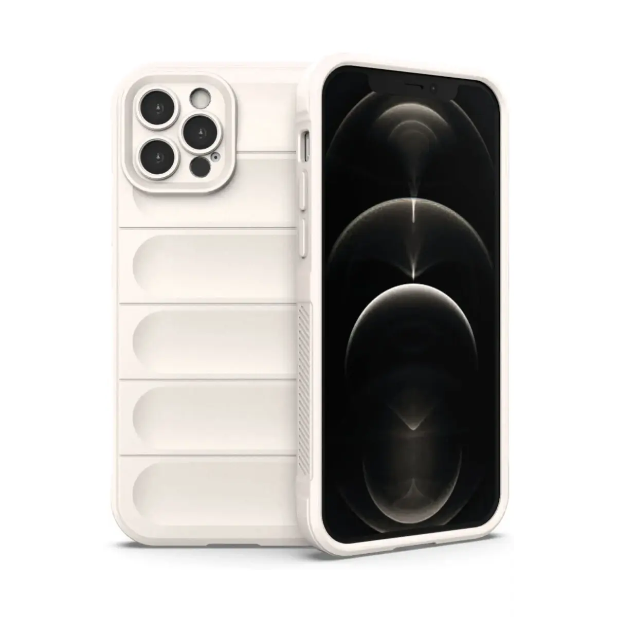 Apple iPhone 12 Pro Kılıf Optimum Silikon - Krem