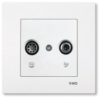 Viko Karre Uydu Prizi Sonlu TV-SAT Beyaz