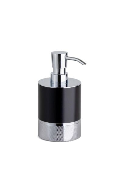 Tezgah Üstü Sıvı Sabunluk 250 Ml Krom-Siyah Renk 160X80X103 Mm Krom Tek Ebat BA2005 006 CR-AL6