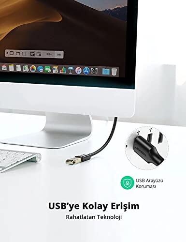 USB 3.0 uzatma kablosu 1.5 Metre, siyah