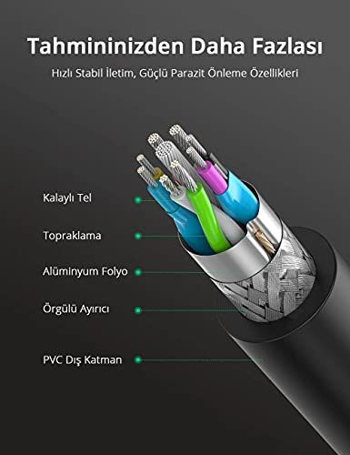 USB 3.0 uzatma kablosu 1.5 Metre, siyah