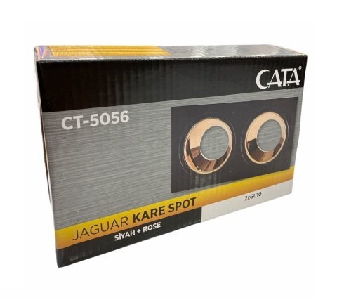 Cata Jaguar Dekoratif Siyah - Bakır Kasa İkili CT-5056