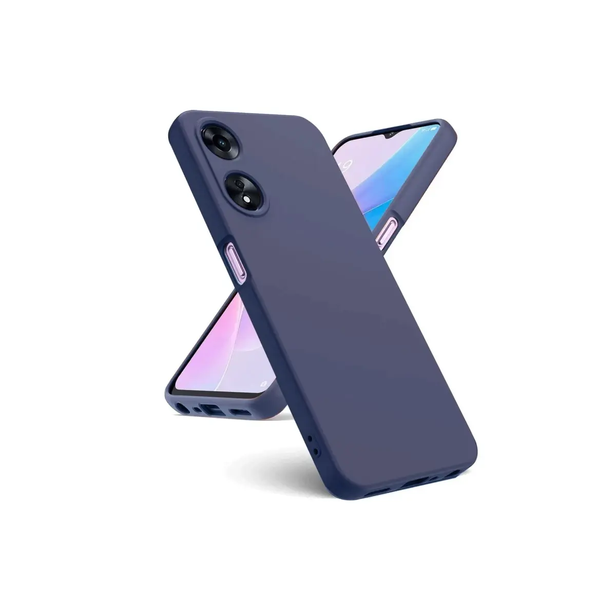 Oppo A38 Kılıf First Silikon - Lacivert
