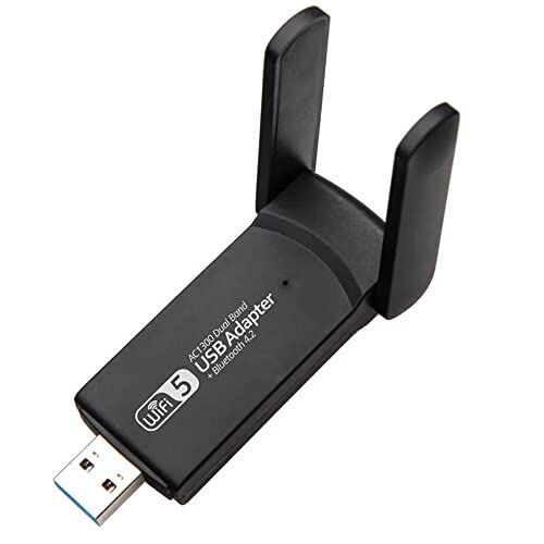 Wireless Adaptör Wifi Ağ Kartı Masaüstü Bilgisayar Pc ile Uyumlu 2,4G 5G Destekler 1300Mbps Usb 3.0 Dual Band Usb Adapter 2,4Ghz-5,82Ghz AC1300