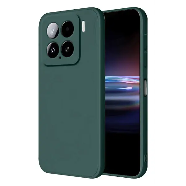 Xiaomi Mi 15 Pro Kılıf Nano içi Kadife Silikon - Koyu Yeşil