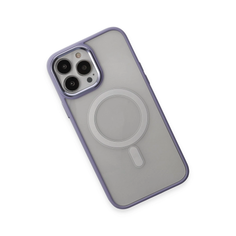 Apple İphone 15 Pro Kılıf Room Magneticsafe Silikon - Lila
