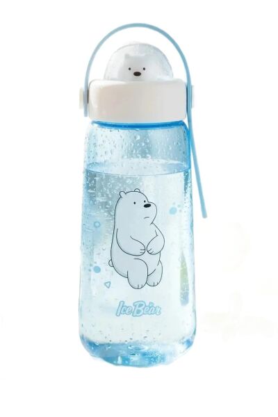 We Bare Bears Lisanslı Figürlü Plastik Şişe (600 ml) - Kutup Ayısı