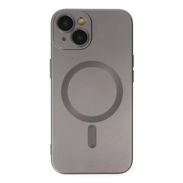 Apple iPhone 14 Plus Kılıf Moshi Lens Magneticsafe Silikon - Füme