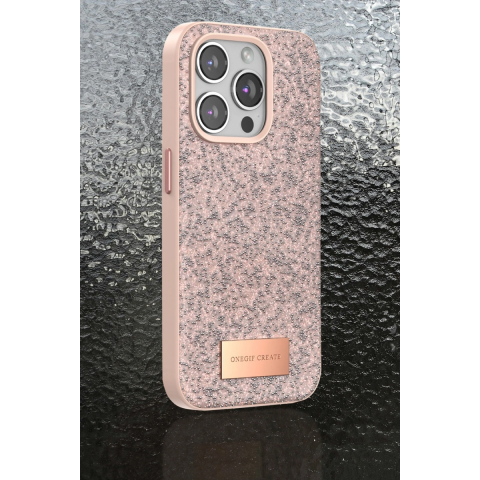 Onegif Apple İphone 14 Pro Bright Simli Kapak - Gümüş