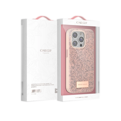 Onegif Apple İphone 14 Pro Bright Simli Kapak - Gold