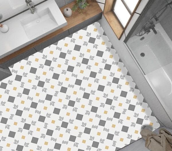Yer Kaplama Zemin Kaplama Folyosu 65x130 cm Çiçek Floor