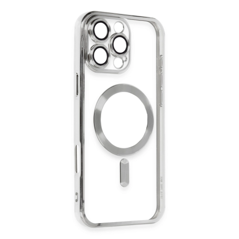 Apple İphone 16 Pro Kılıf Kross Magneticsafe Kapak - Gümüş