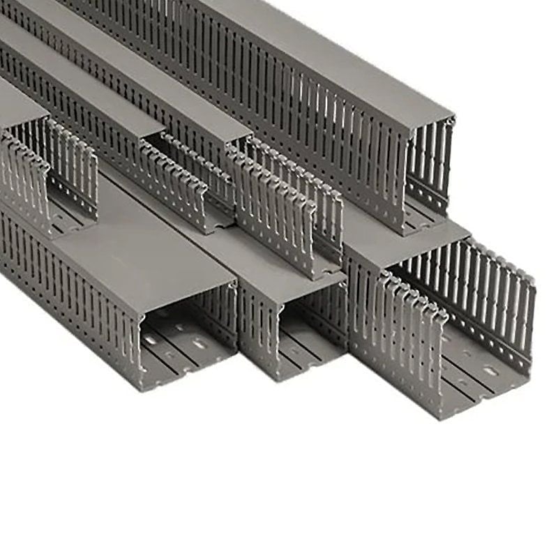 Mutlusan 80X80 Promex Kablo Kanalı Delikli Gri Boy 2Mt.