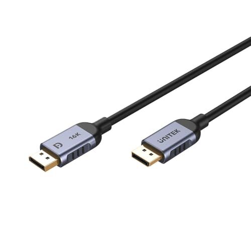 DisplayPort Kablo v2.1 16K Uzun Mesafe Bağlantı Gri 2Mt