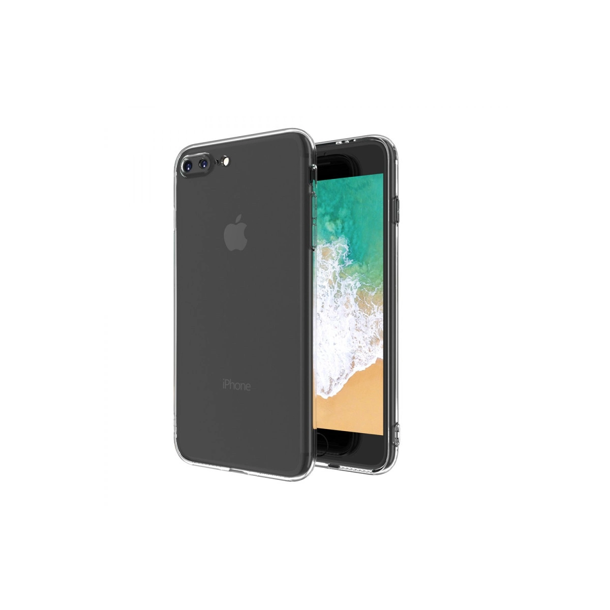 Apple İphone 8 Plus Kılıf Deluxe 2mm Şeffaf Silikon