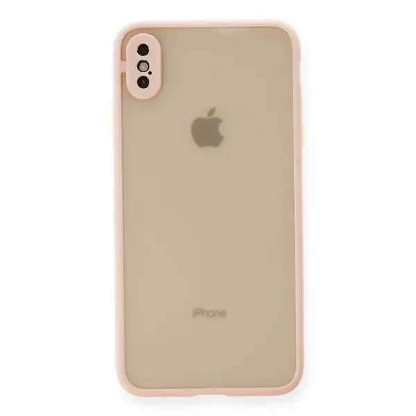 Apple iPhone XS Max Kılıf Montreal Silikon Kapak - Pembe