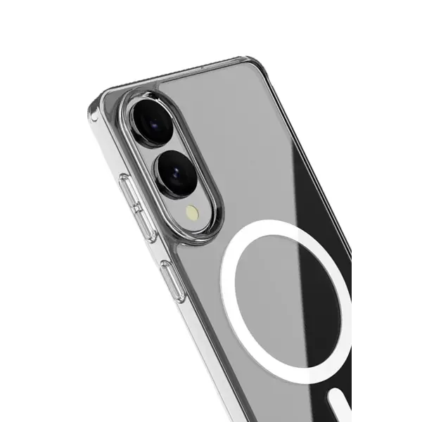 Samsung Galaxy S25 Edge Kılıf Magneticsafe Şeffaf Silikon - Şeffaf