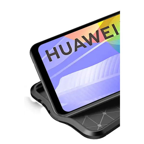 Huawei Y6P Kılıf Auto Focus Kapak - Siyah