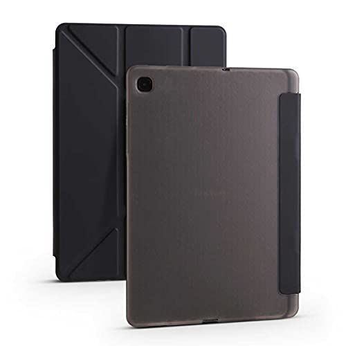 Galaxy ile uyumlu Tab S6 Lite P610 Tri Folding kalem bölmeli standlı kılıf, Siyah