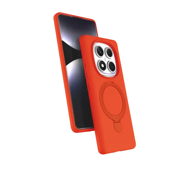 Xiaomi Redmi Note 14 Pro 5G Regal Magsafe Standlı Kapak - Turuncu