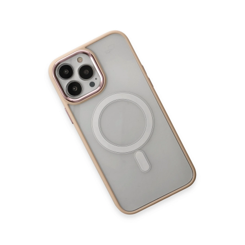 Apple İphone 15 Pro Max Kılıf Room Magneticsafe Silikon - Pudra