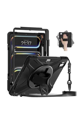 iPad Pro 13 2024 Defender Tablet Silikon Kılıf - Siyah