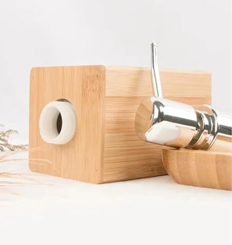 Doğal Bambu Ahşap Sabunluk, Suya Dayanıklı, Mutfak Banyo Lavabo Aksesuarı