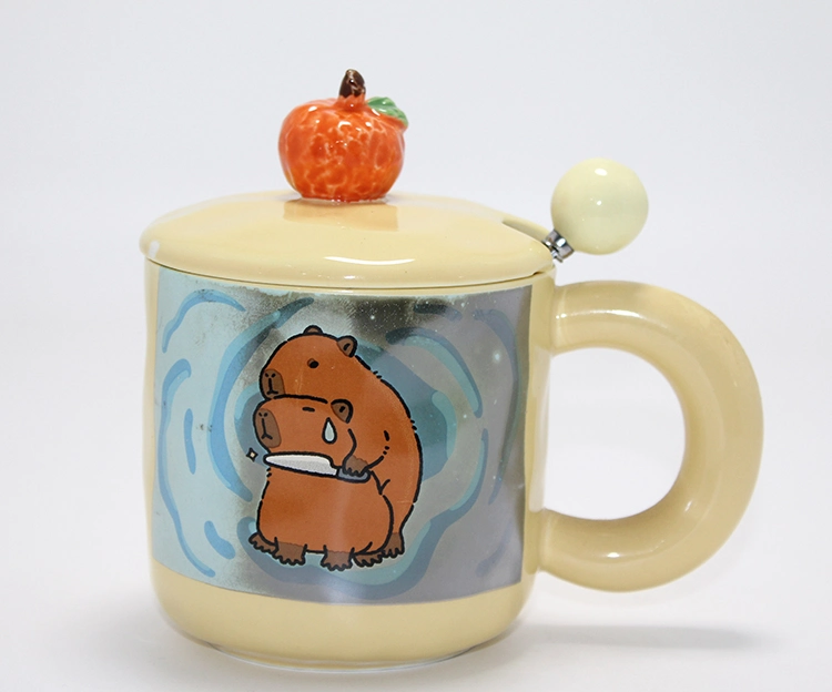 3d Capybara Desenli Porselen Kupa Bardak Alk4501
