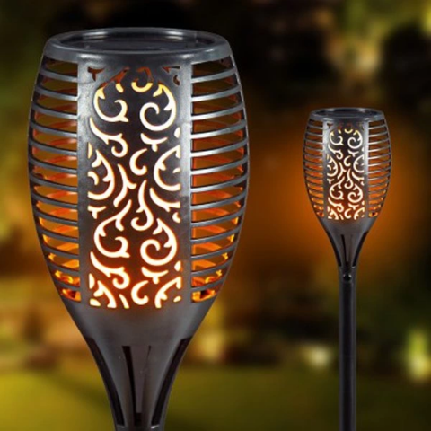 Alev Efektli Solar Bahçe Lambası (51 Cm)