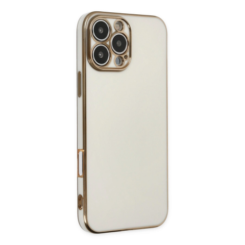 Apple İphone 16 Pro Max Kılıf Volet Silikon - Beyaz