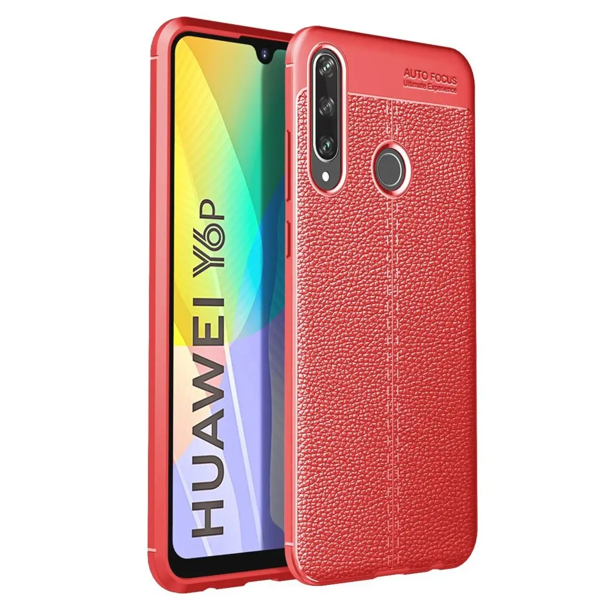 Huawei Y6P Kılıf Auto Focus Kapak - Kırmızı