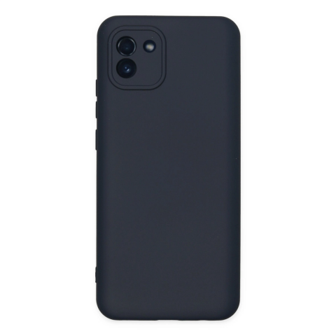 Samsung Galaxy A03 Kılıf Nano İçi Kadife Silikon - Lacivert