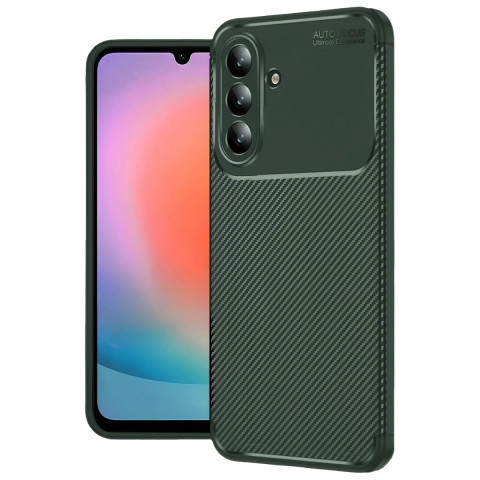 Samsung Galaxy A27 5g Auto Focus Karbon Kapak - Yeşil