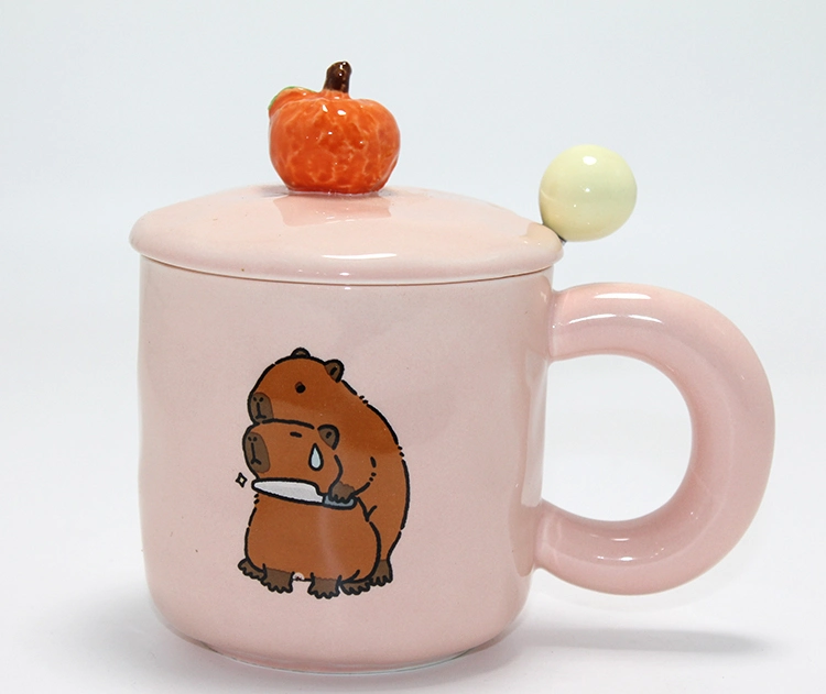 3d Capybara Desenli Porselen Kupa Bardak Alk4504