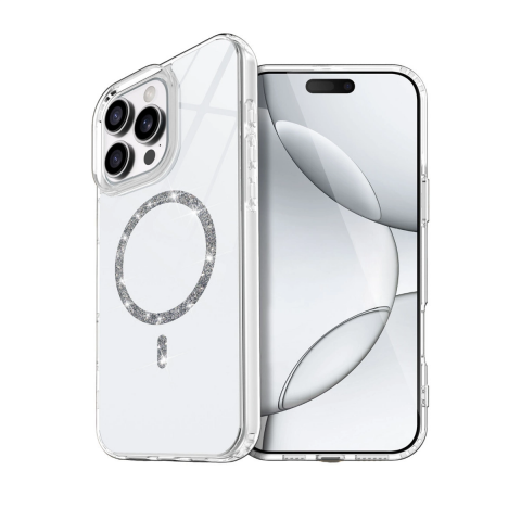 Apple İphone 16 Pro Live Diamond Magsafe Kapak - Şeffaf