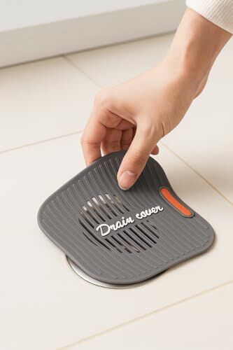 Süzgeçli Silikon Gider Kapatıcı, Mat, Banyo ve Mutfak Lavabosu için Koku Önleyici Kaymaz Kare Gider Kapağı Tıpa