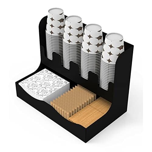 Metal Çay ve Kahve Organizasyon Standı 16OZ, Siyah