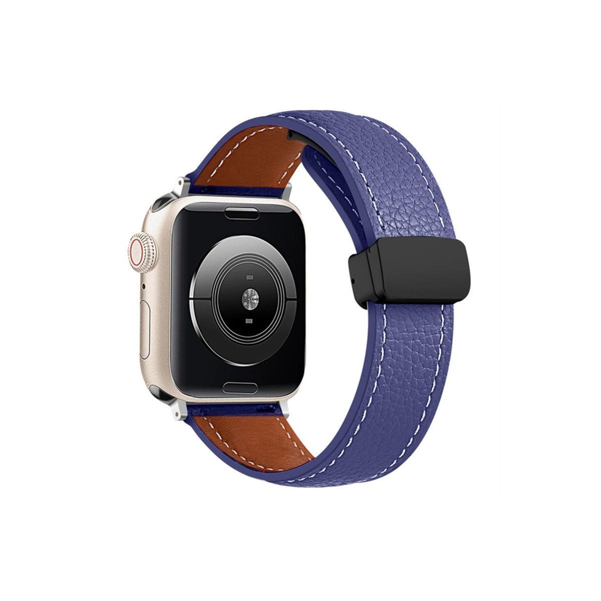 Apple Watch 38mm Kr414 Daks Deri Kordon (SAAT DEĞİLDİR) - Lacivert