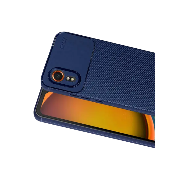 Samsung Galaxy XCover 7 Kılıf Auto Focus Karbon Kapak - Lacivert