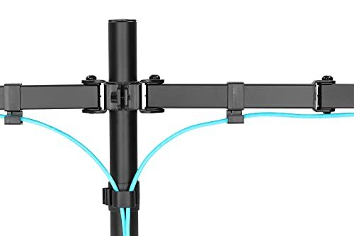 Monitör Tutucusu - Masa Kelepçesi - 2 Monitör - 32 İnçe Kadar - 3X 8 kg'a Kadar - Vesa 75x75,100x100 - Siyah