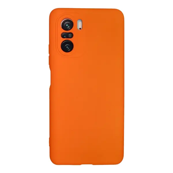 Xiaomi Poco F3 Kılıf Nano içi Kadife Silikon - Turuncu