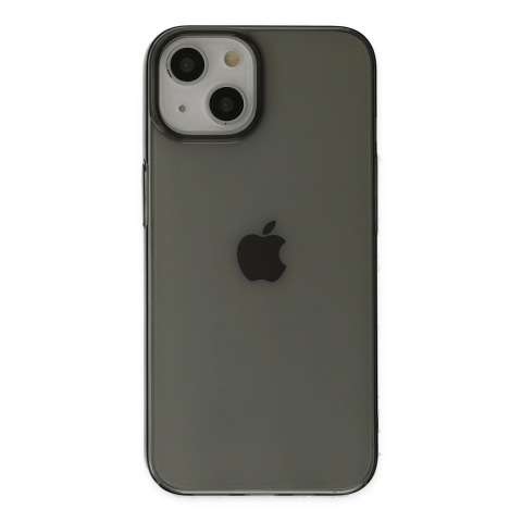 Apple İphone 14 Plus Kılıf Pc Sert Şeffaf Kapak - Siyah