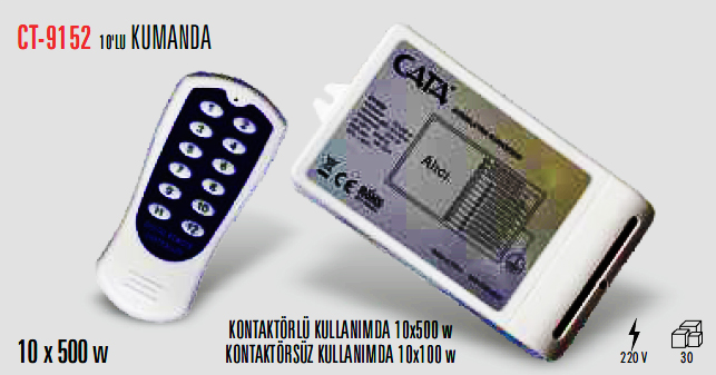 Cata Aydınlatma Kumandası (10X50W) CT-9152
