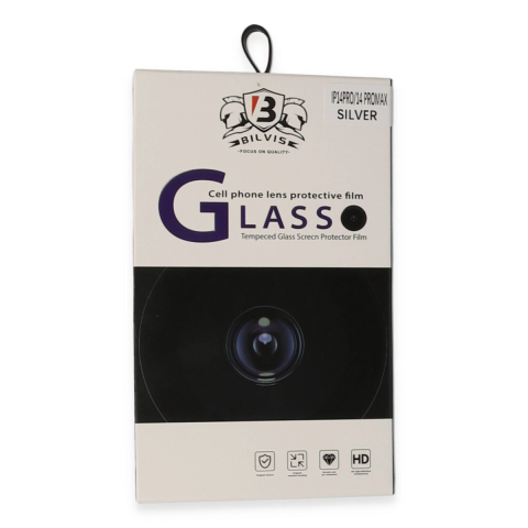 Apple İphone 14 Pro Max Bilvis Titan Kamera Lens - Gümüş
