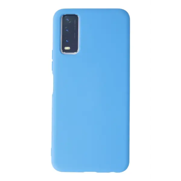 Vivo Y11S Kılıf Nano içi Kadife Silikon - Mavi