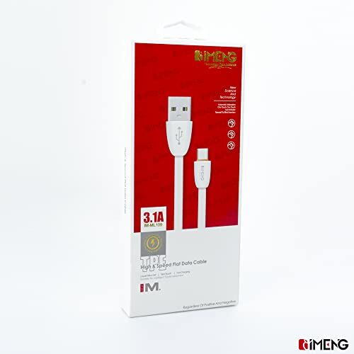 3.1A USB A to Lightning data ve hızlı şarj kablosu ML109, Beyaz