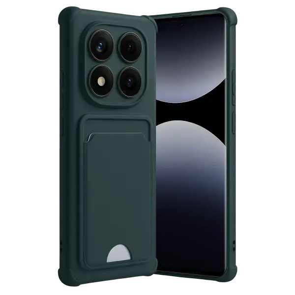 Xiaomi Redmi Note 14 Pro 4G Kelvin Kartvizitli Silikon - Koyu Yeşil